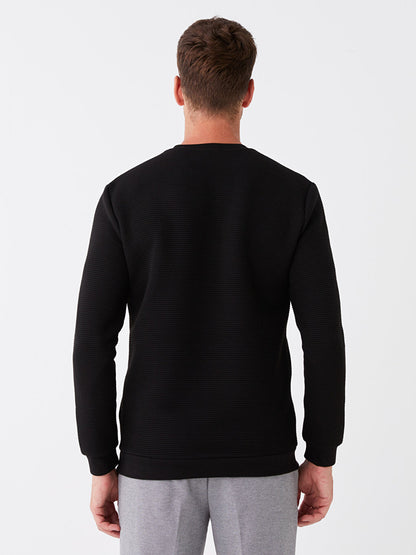 Crew Neck Long Sleeve Men's Sweatshirt