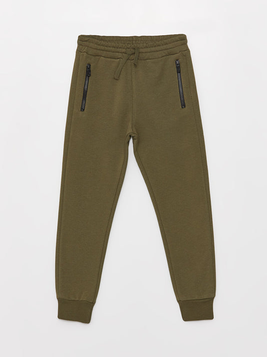 Basic Boy's Jogger Sweatpants with Elastic Waist