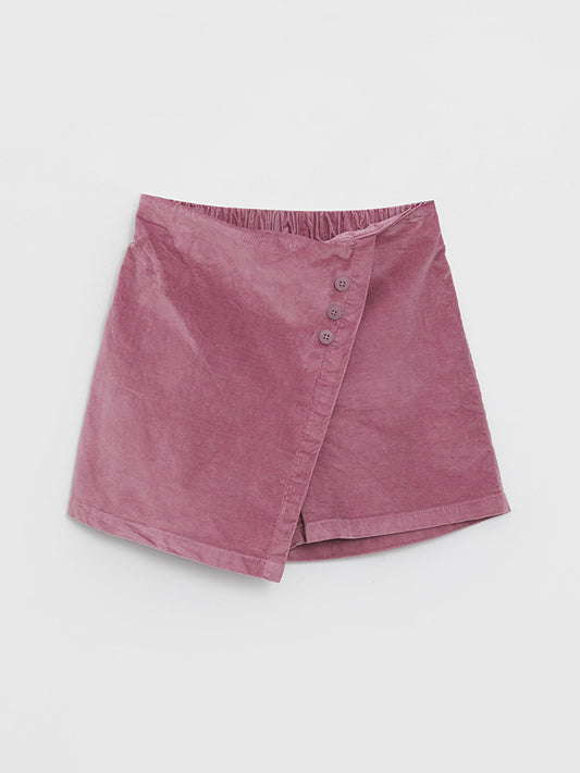 Girl's Short Skirt with Elastic Waist