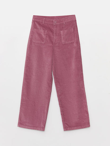 Basic Girl's Velvet Trousers