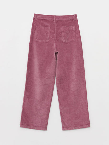 Basic Girl's Velvet Trousers