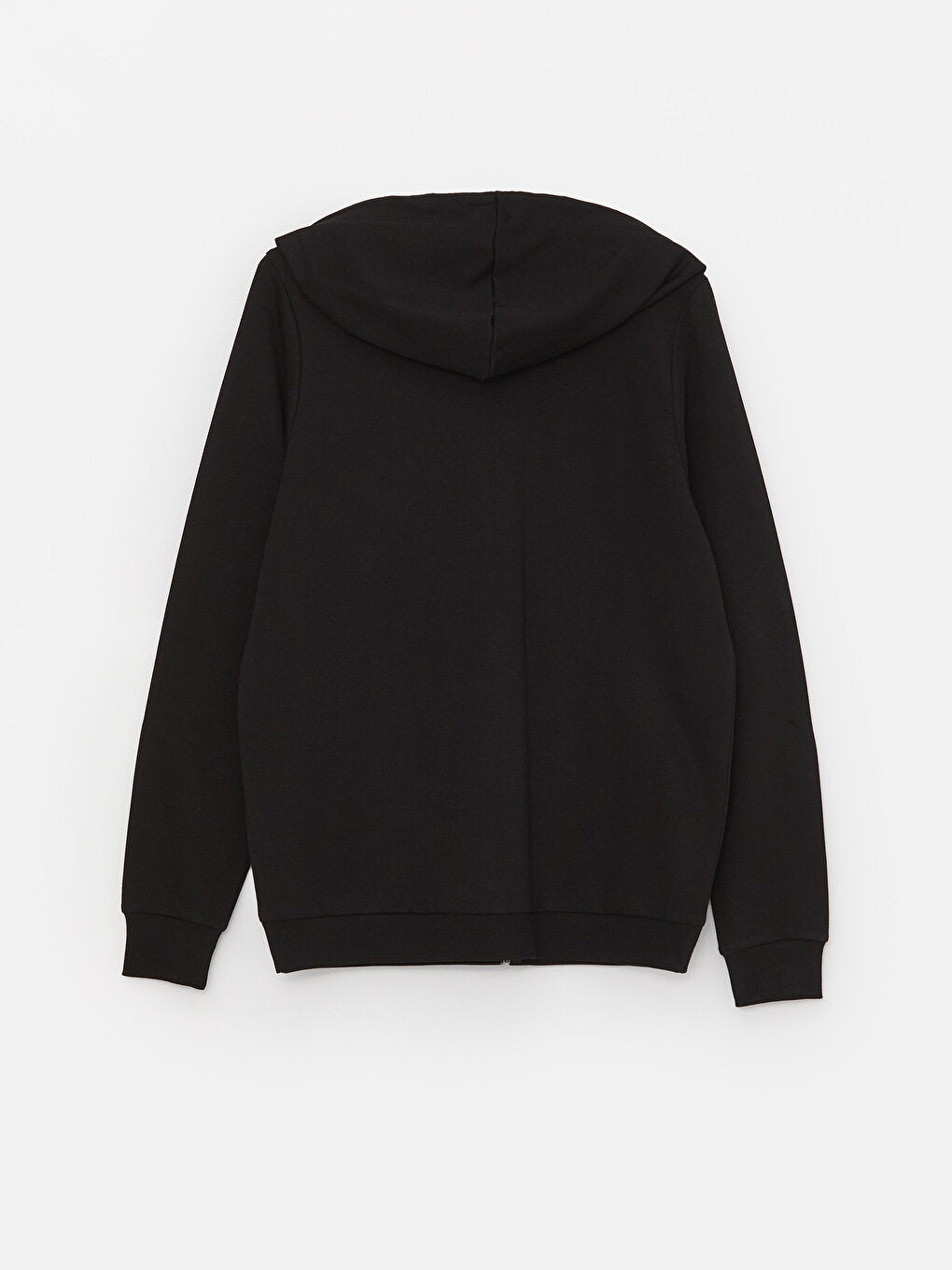 Hooded Plain Long Sleeve Women's Zipper Sweatshirt