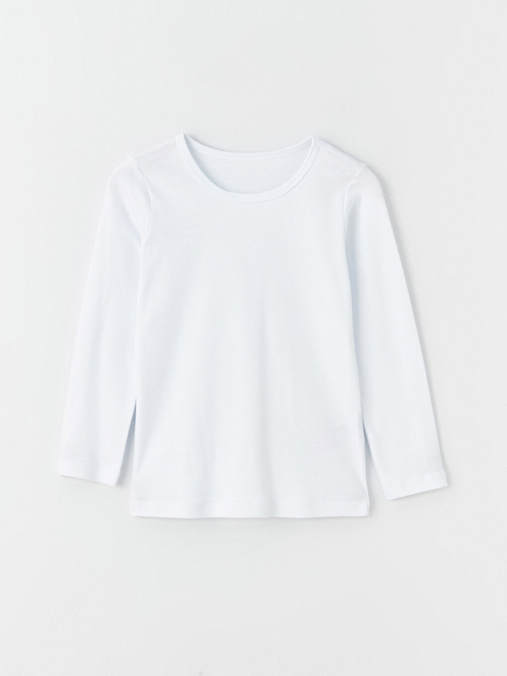 Crew Neck Basic Short Sleeve Cotton Girl's Undershirt