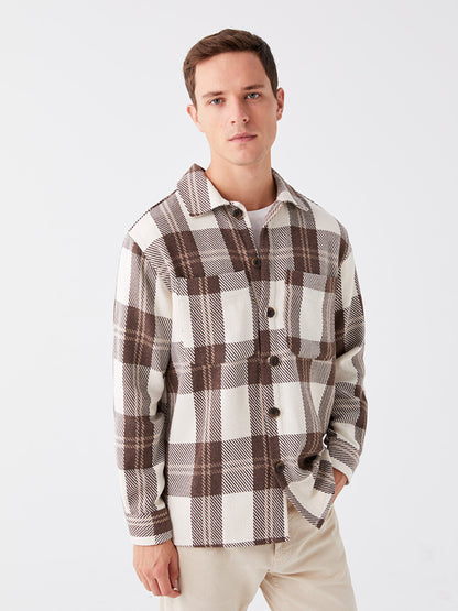 Regular Fit Long Sleeve Plaid Men's Lumberjack Shirt Jacket