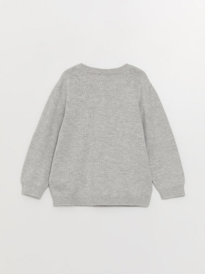 Crew Neck Long Sleeve Baby Boy Knitwear Sweater