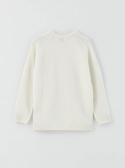 Comfortable Crew Neck Basic Boy's Knitwear Sweater