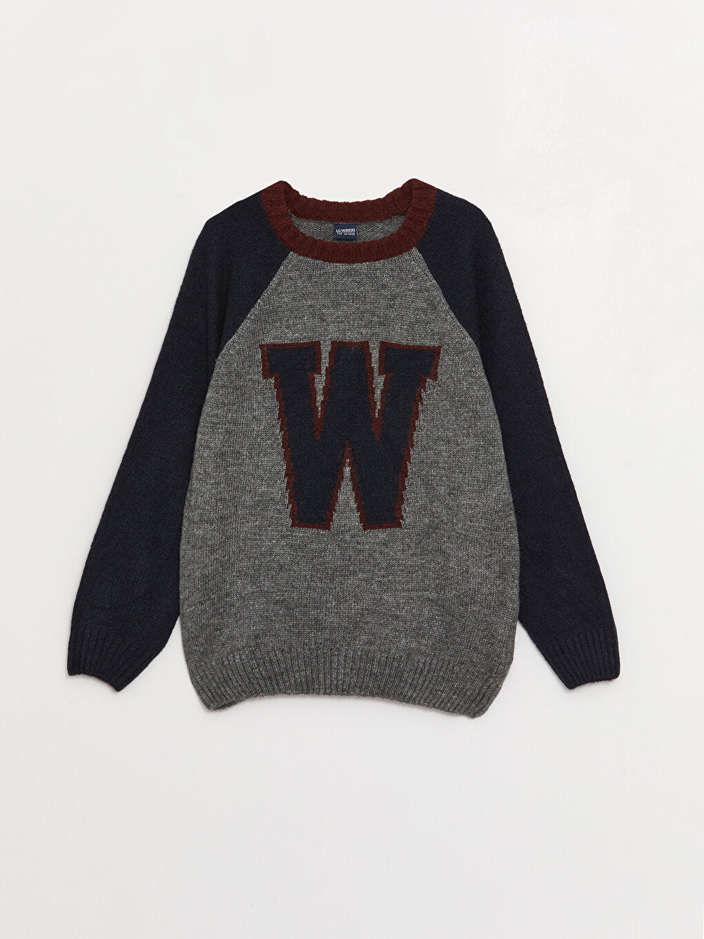 Comfortable Crew Neck Patterned Boy's Knitwear Sweater