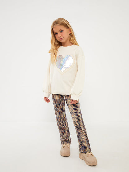 Plaid Patterned Girls' Trousers