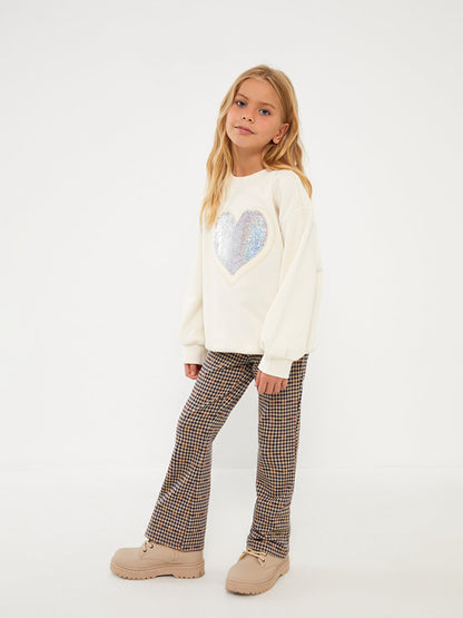 Plaid Patterned Girls' Trousers