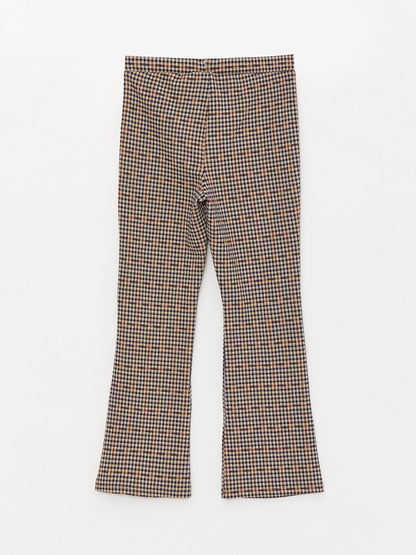 Plaid Patterned Girls' Trousers