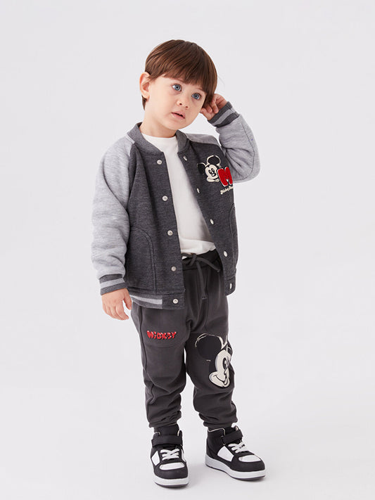 Elastic Waist Mickey Mouse Printed Baby Boy Tracksuit Bottom