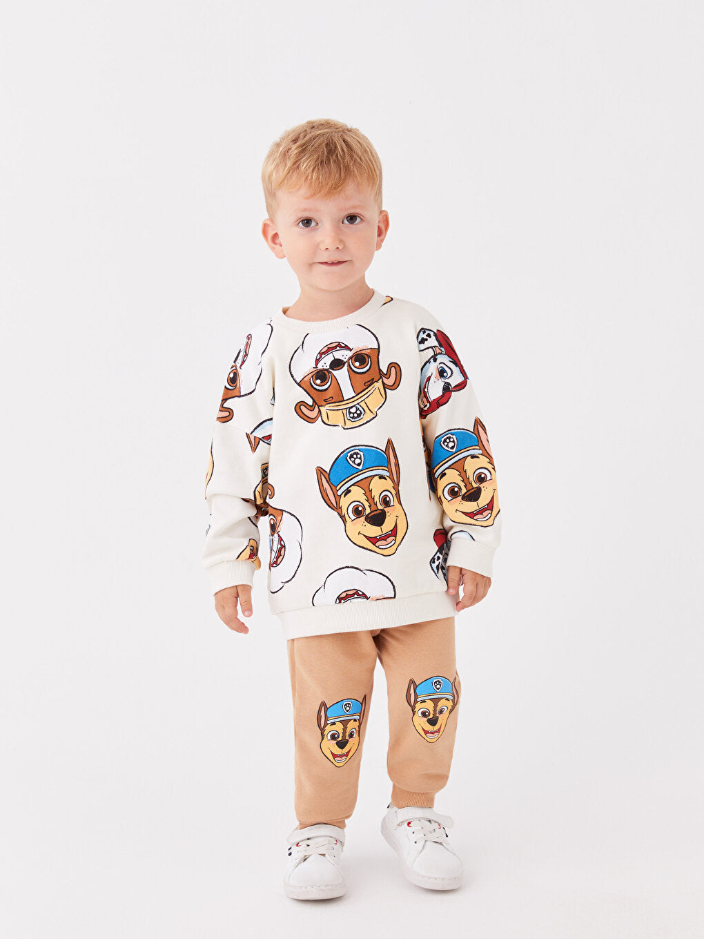 Crew Neck Paw Patrol Printed Baby Boy 2-Piece Set