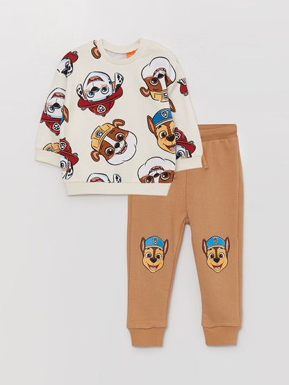 Crew Neck Paw Patrol Printed Baby Boy 2-Piece Set