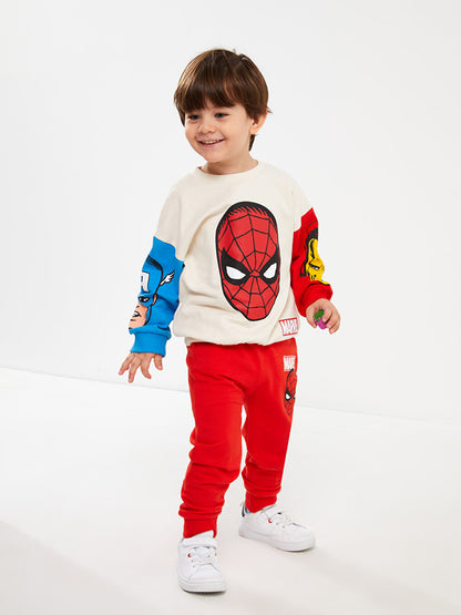 Elastic Waist Spiderman Printed Baby Boy Tracksuit Bottom