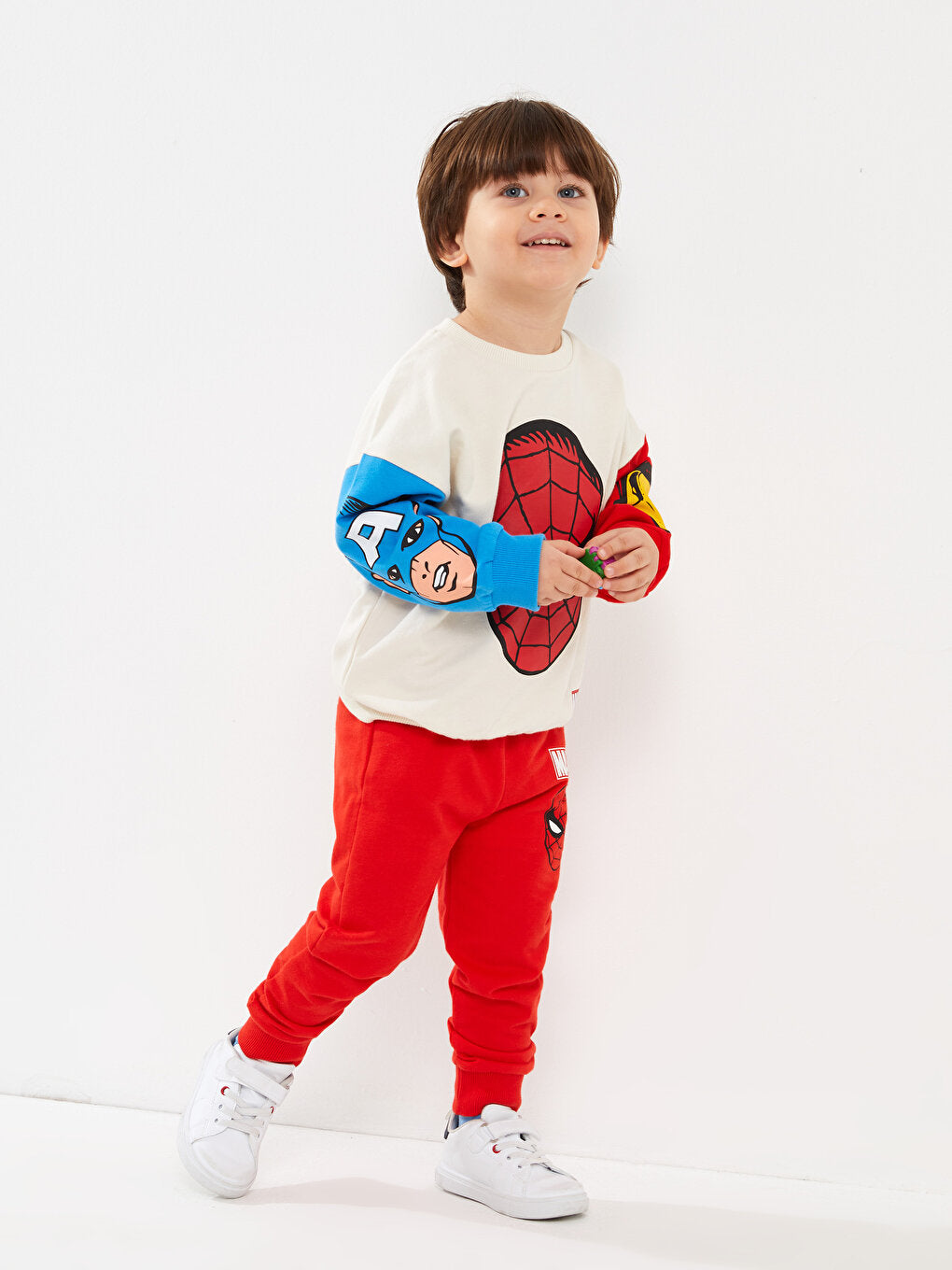 Elastic Waist Spiderman Printed Baby Boy Tracksuit Bottom