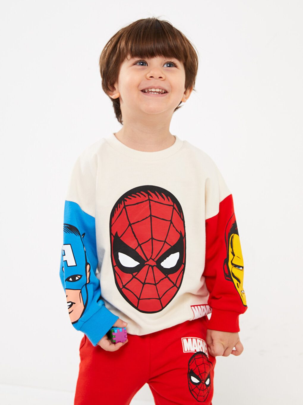 Elastic Waist Spiderman Printed Baby Boy Tracksuit Bottom