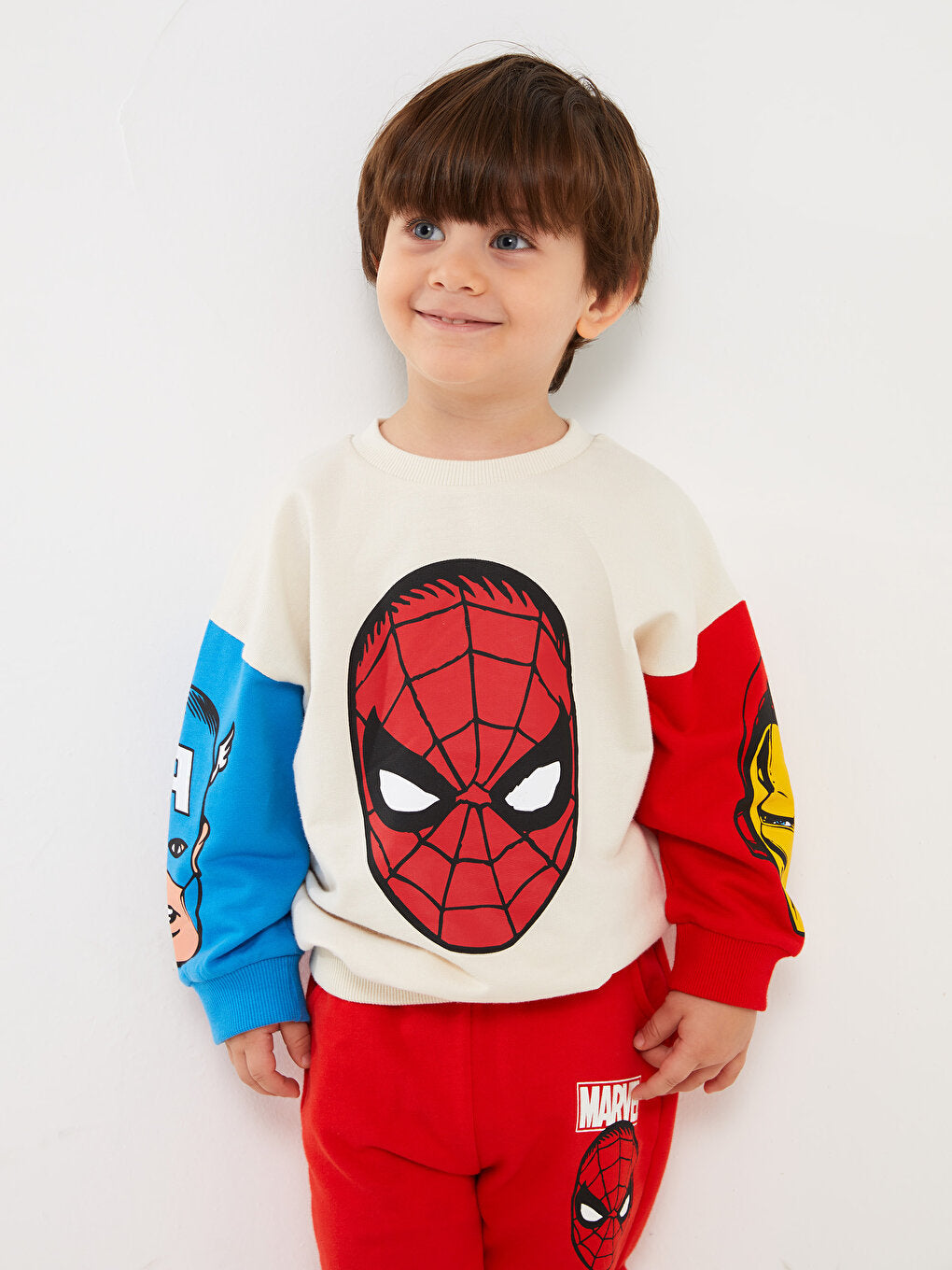 Elastic Waist Spiderman Printed Baby Boy Tracksuit Bottom