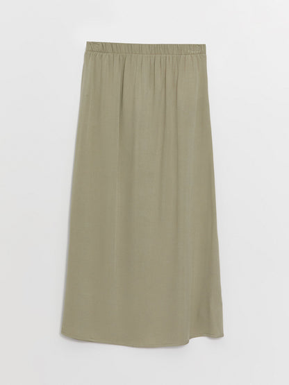 Women's Elastic Waist Straight Skirt