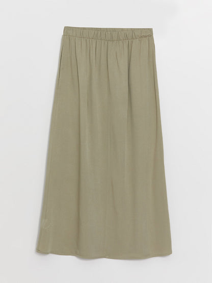 Women's Elastic Waist Straight Skirt