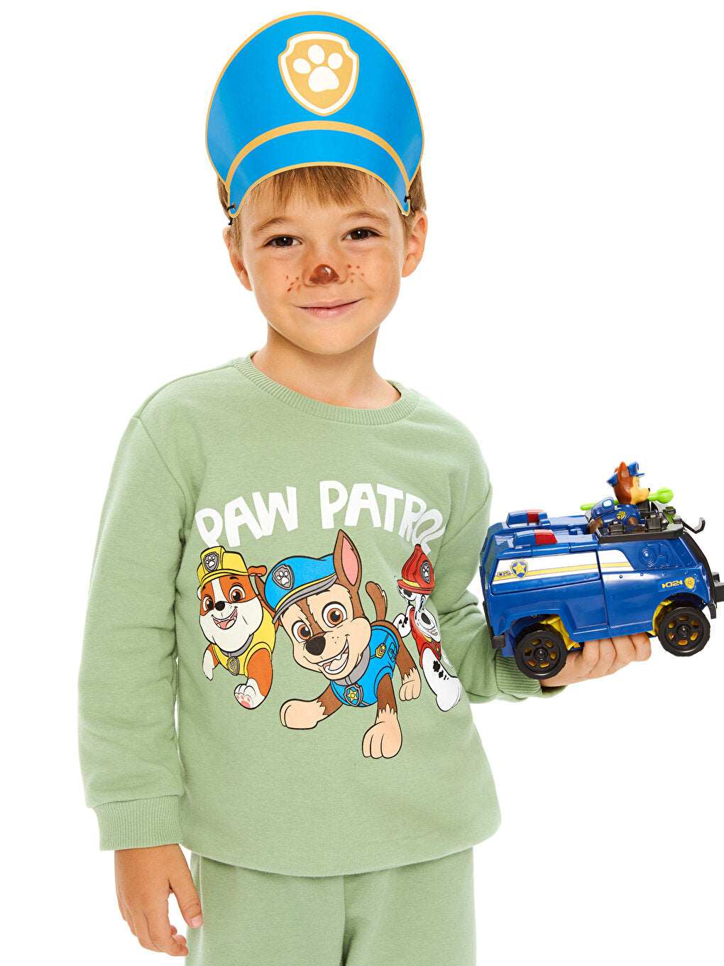 Crew Neck Long Sleeve Paw Patrol Printed Baby Boy Sweatshirt