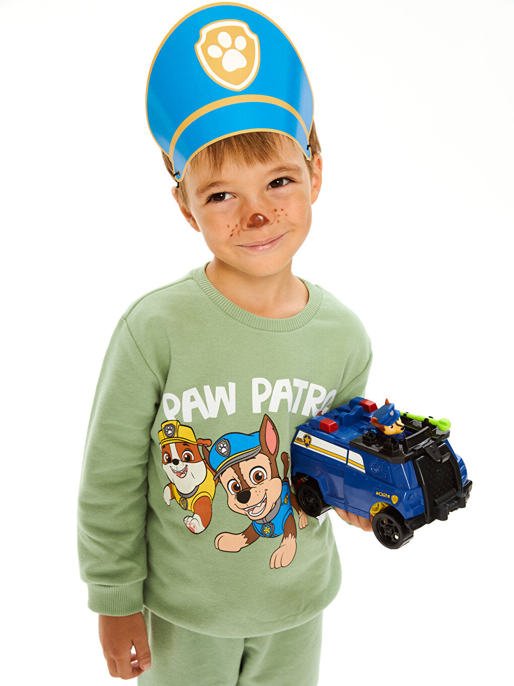 Crew Neck Long Sleeve Paw Patrol Printed Baby Boy Sweatshirt