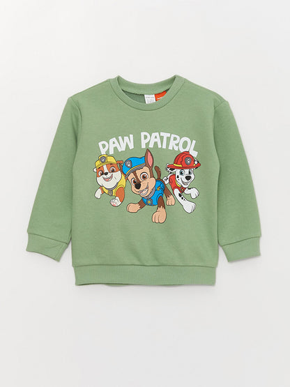 Crew Neck Long Sleeve Paw Patrol Printed Baby Boy Sweatshirt