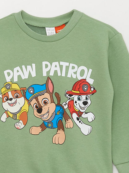 Crew Neck Long Sleeve Paw Patrol Printed Baby Boy Sweatshirt