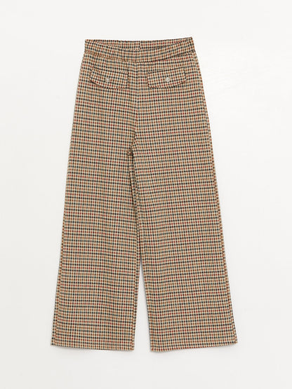 Wideleg Girls' Trousers with Elastic Waist