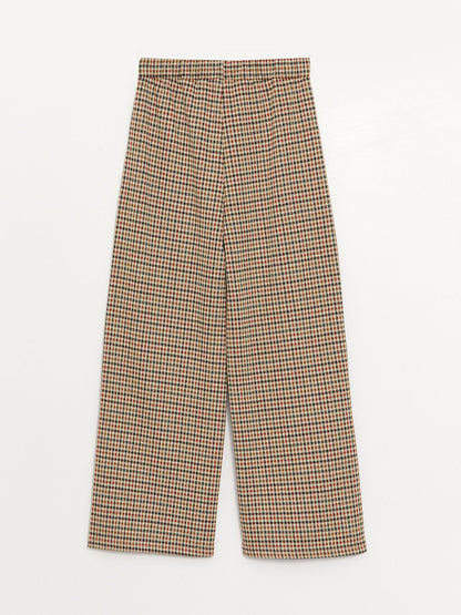 Wideleg Girls' Trousers with Elastic Waist