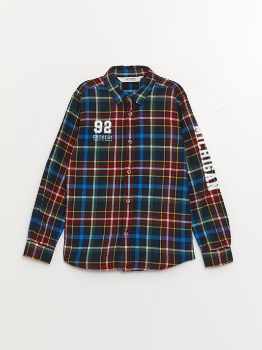 Plaid Long Sleeve Boys' Shirt