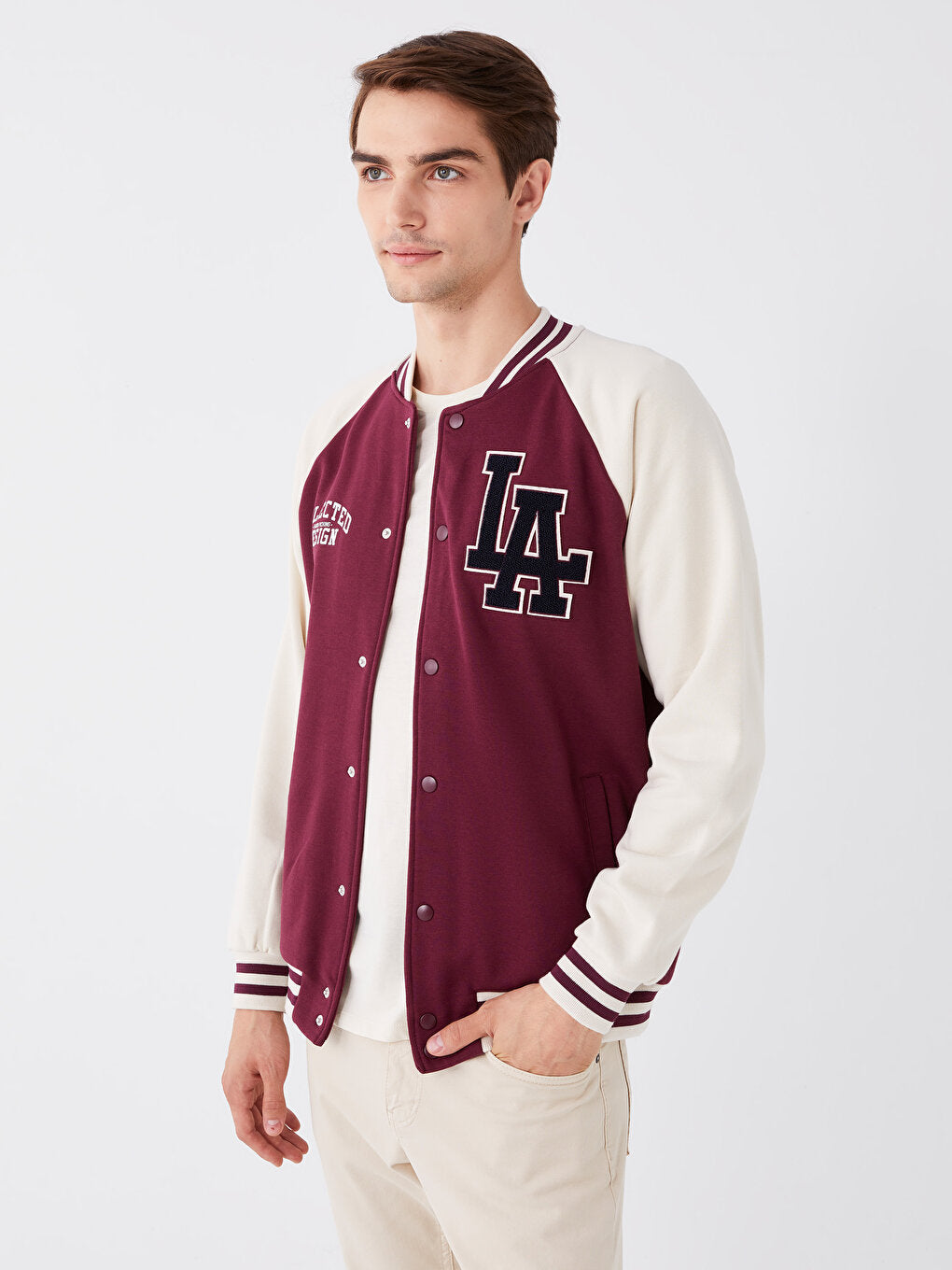 Comfortable Fit Long Sleeve Men's College Jacket