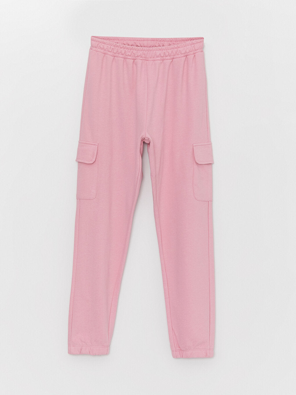 Basic Girls' Cargo Sweatpants with Elastic Waist