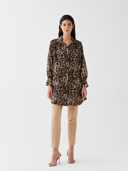 Patterned Long Sleeve Women's Shirt Tunic