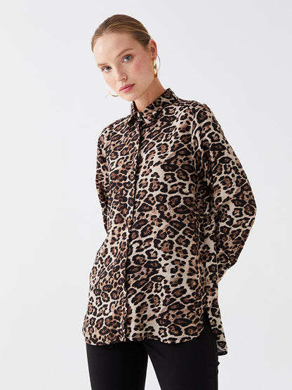 Patterned Long Sleeve Women's Shirt