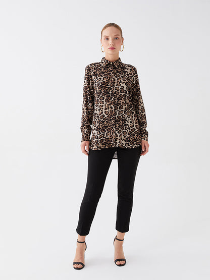 Patterned Long Sleeve Women's Shirt