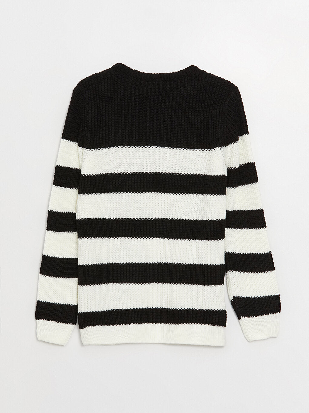 Crew Neck Striped Long Sleeve Boy's Knitwear Sweater