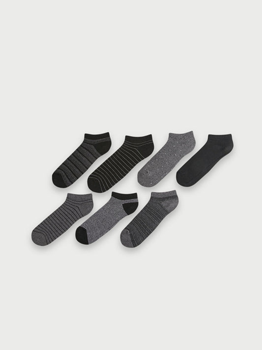 Patterned Men's Booties Socks 7-pack