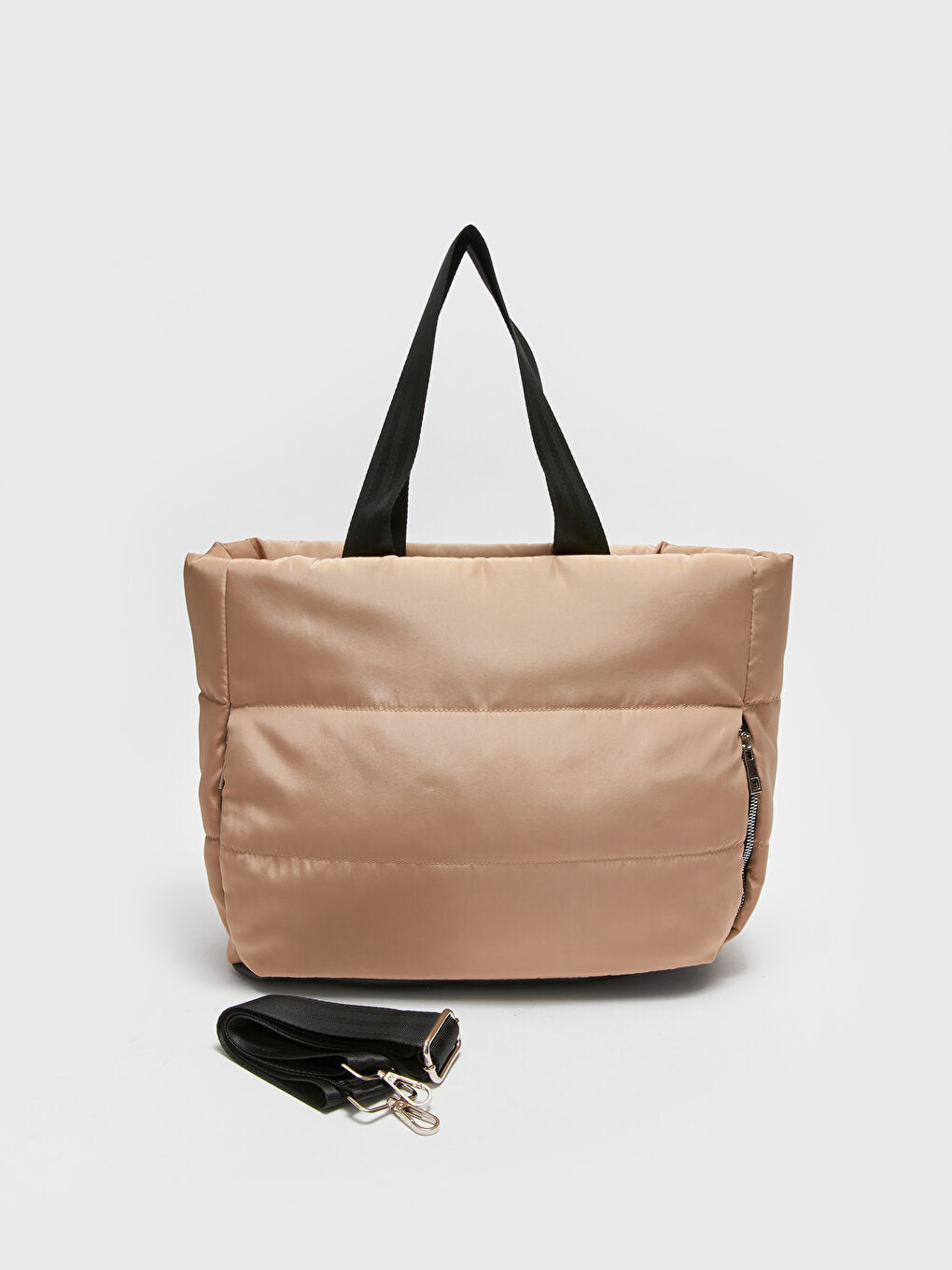 Women's Shoulder and Shoulder Bag with Zipper Detail