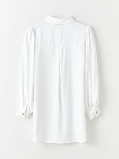 Plain Long Sleeve Women's Shirt Tunic