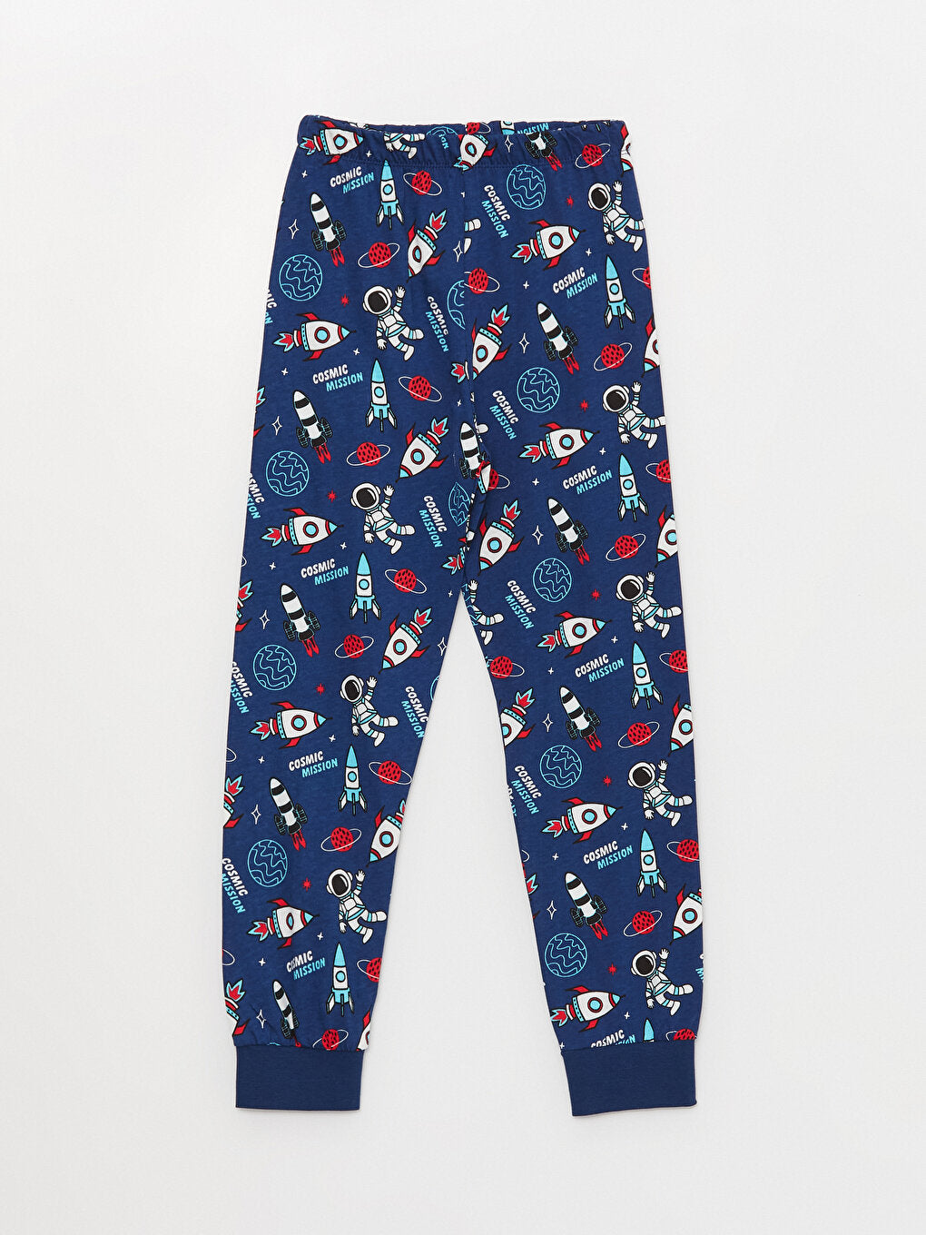 Crew Neck Printed Long Sleeve Boys' Pajama Set