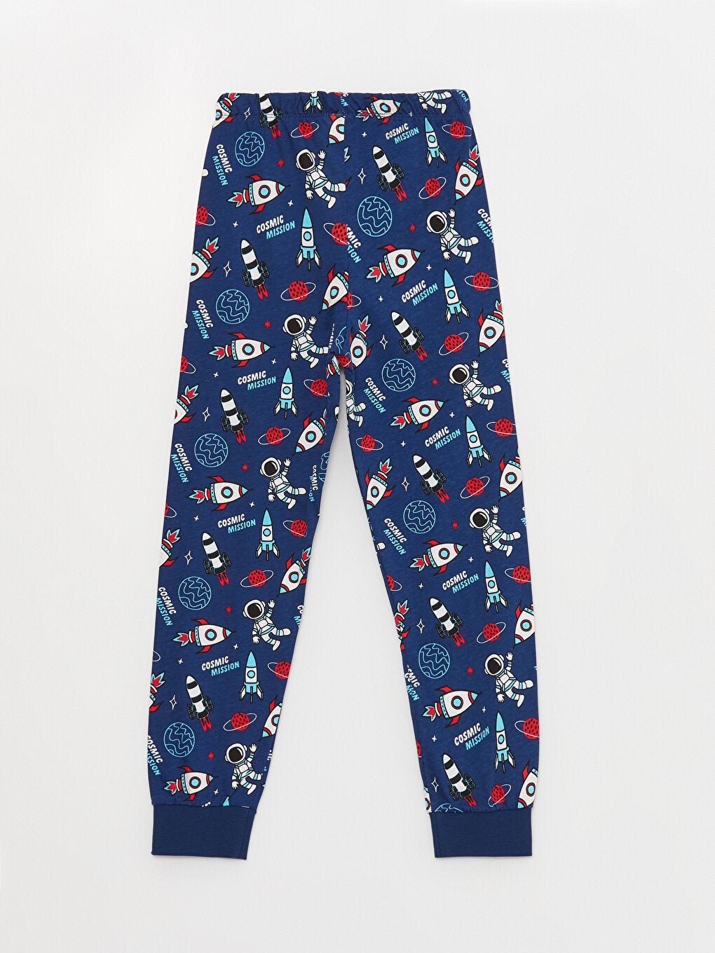 Crew Neck Printed Long Sleeve Boys' Pajama Set