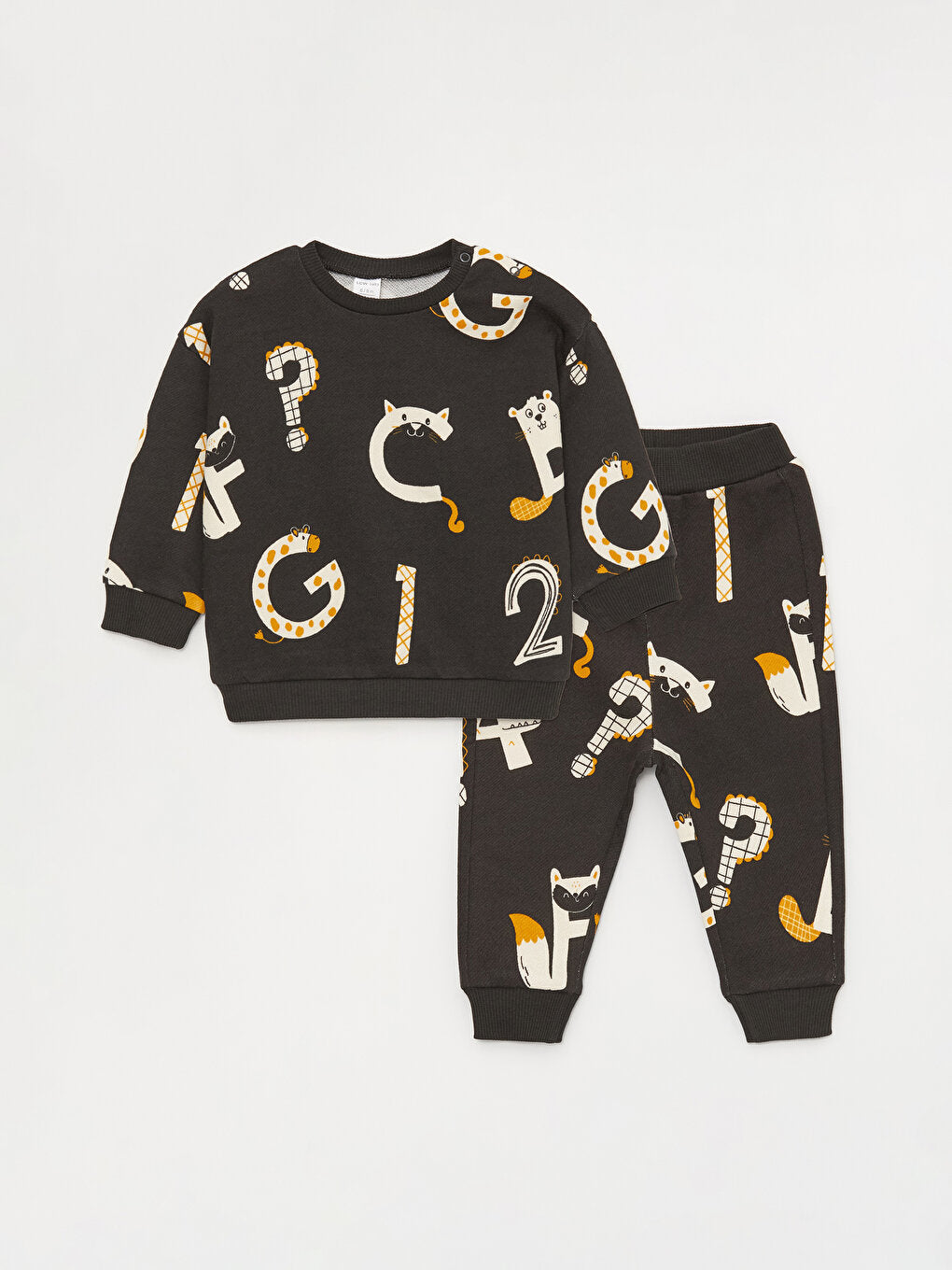 Crew Neck Baby Boy Sweatshirt and Tracksuit Bottom 2-pack