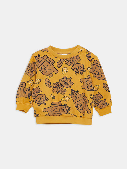 Crew Neck Long Sleeve Printed Baby Boy Sweatshirt 2-pack