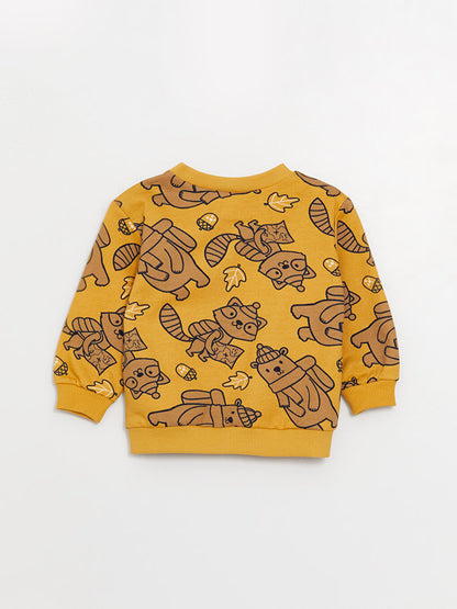 Crew Neck Long Sleeve Printed Baby Boy Sweatshirt 2-pack