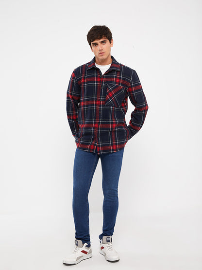 Comfortable Fit Long Sleeve Plaid Men's Lumberjack Shirt Jacket