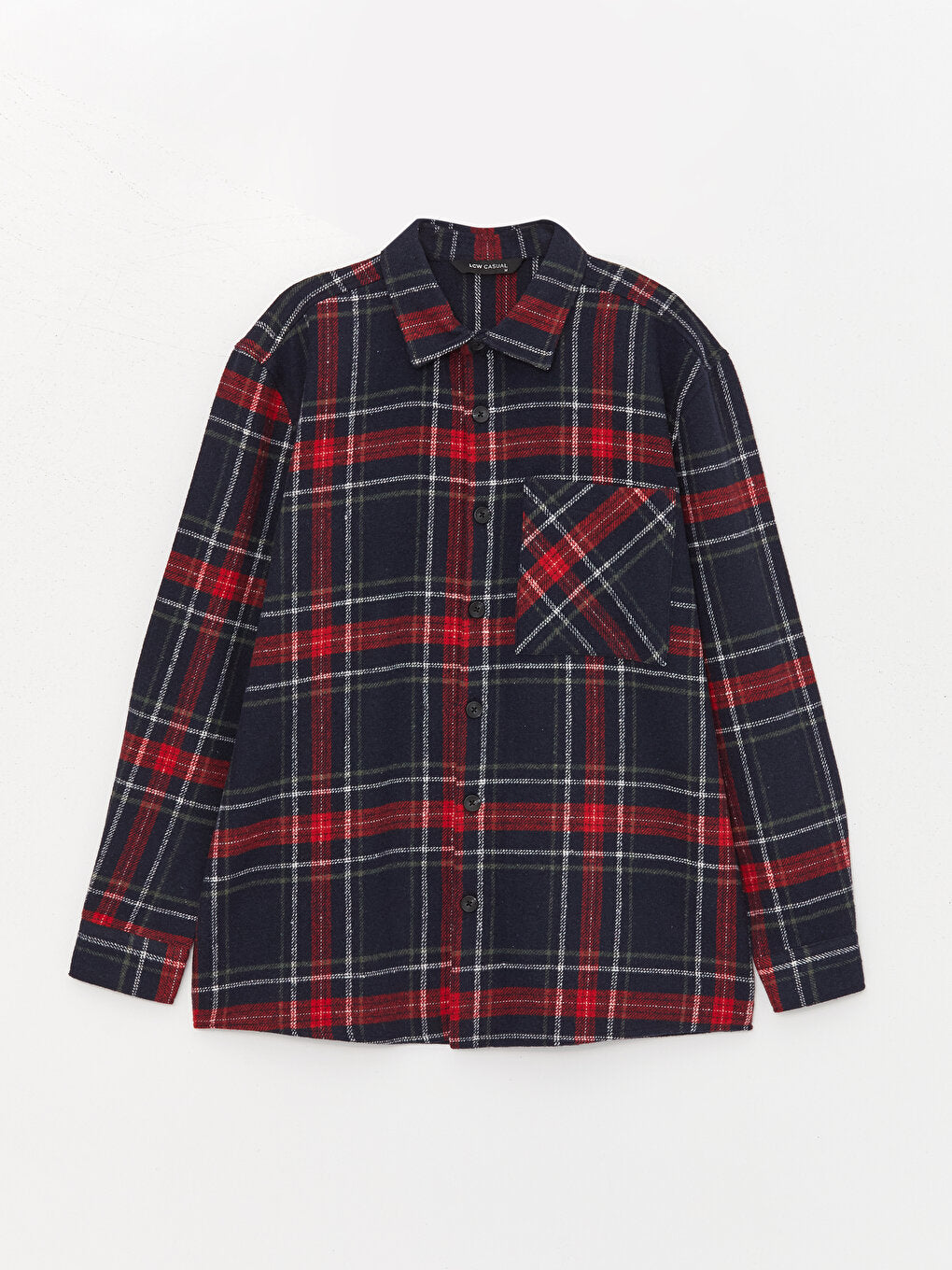 Comfortable Fit Long Sleeve Plaid Men's Lumberjack Shirt Jacket