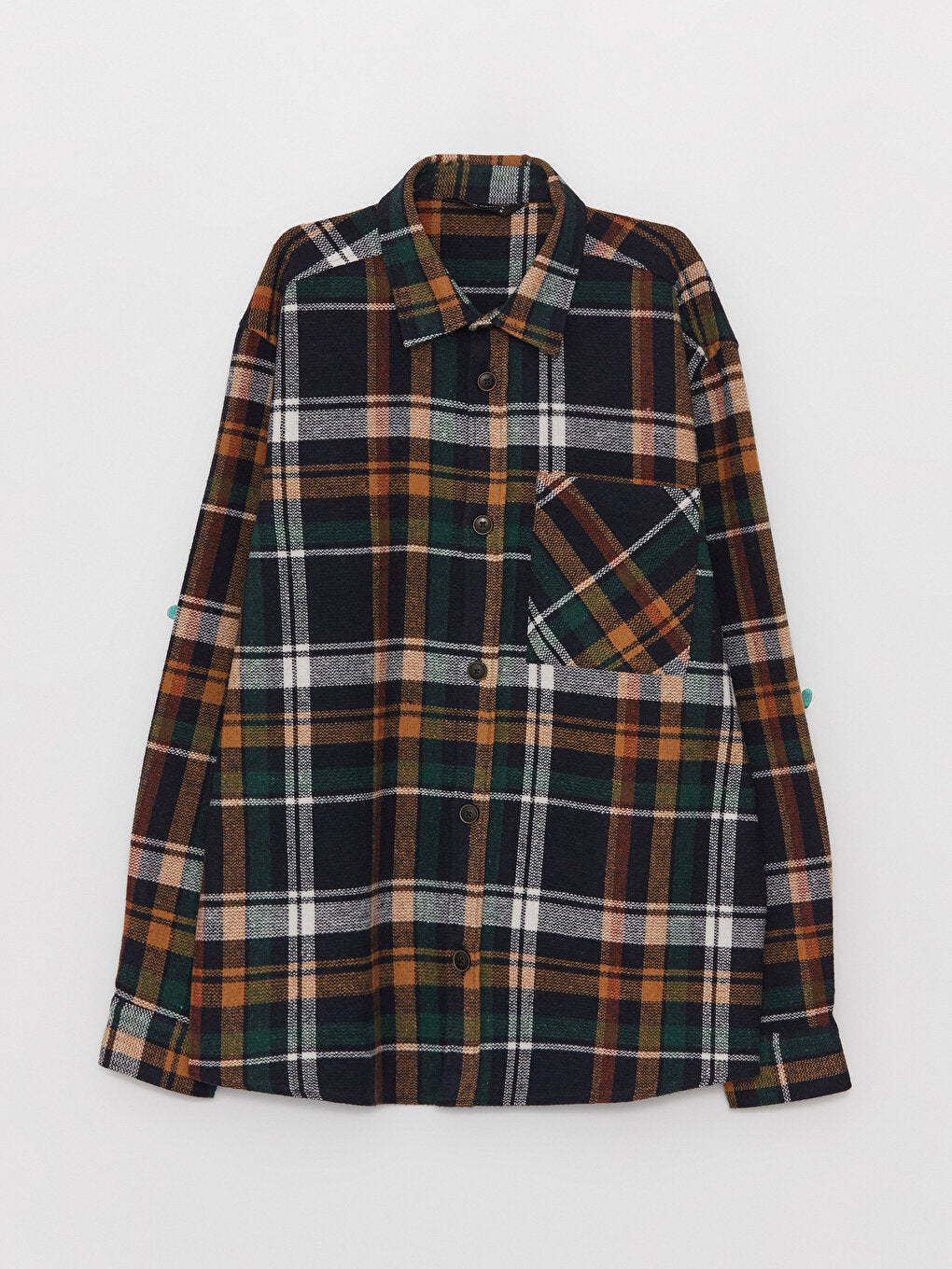 Regular Fit Long Sleeve Plaid Men's Lumberjack Shirt Jacket