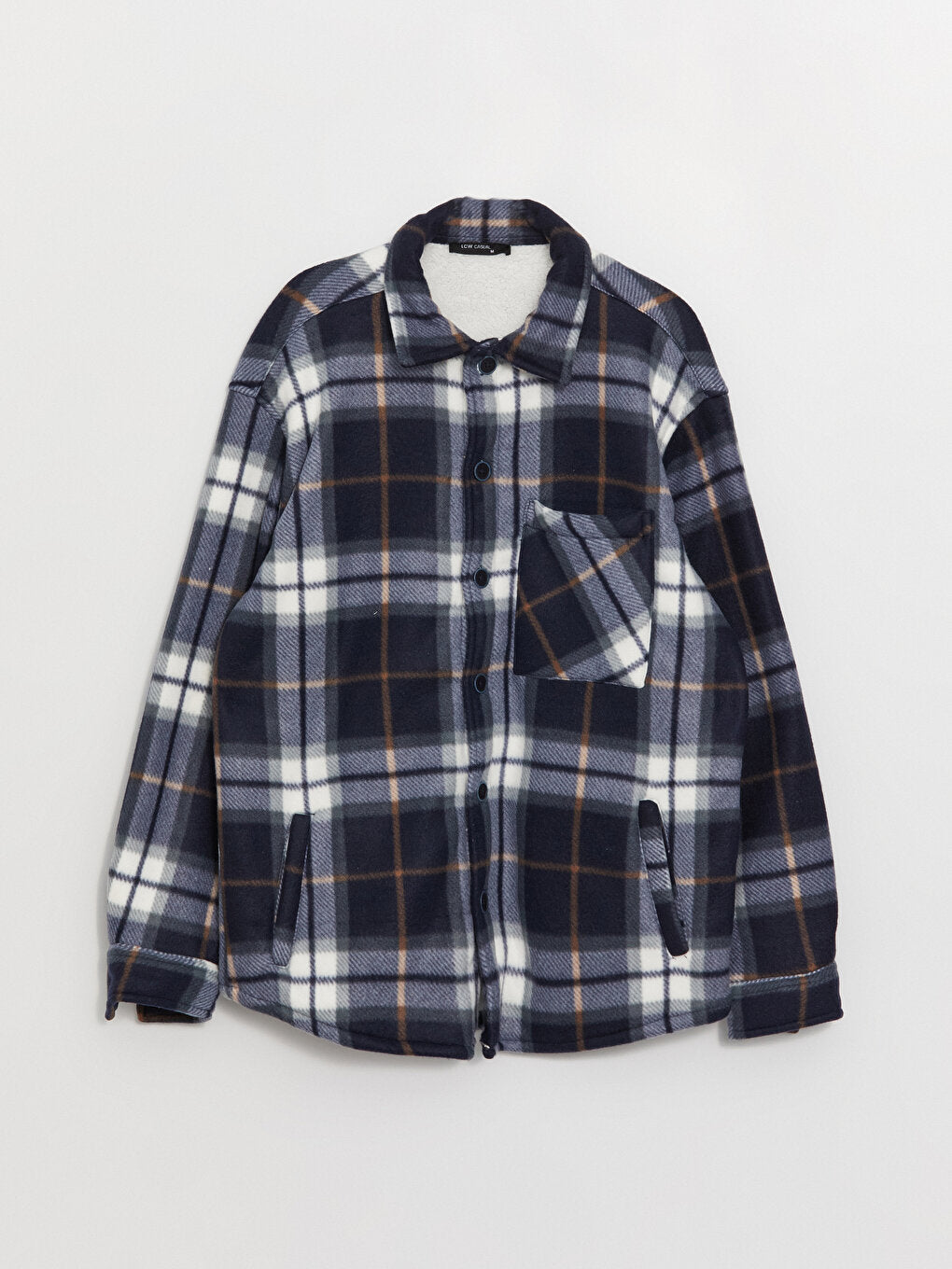 Comfortable Fit Long Sleeve Plaid Men's Shirt Jacket