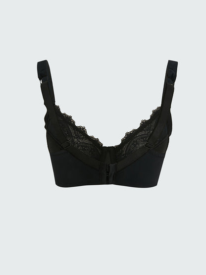 Underwire, Unpadded, Lace Detailed Supporting Bra