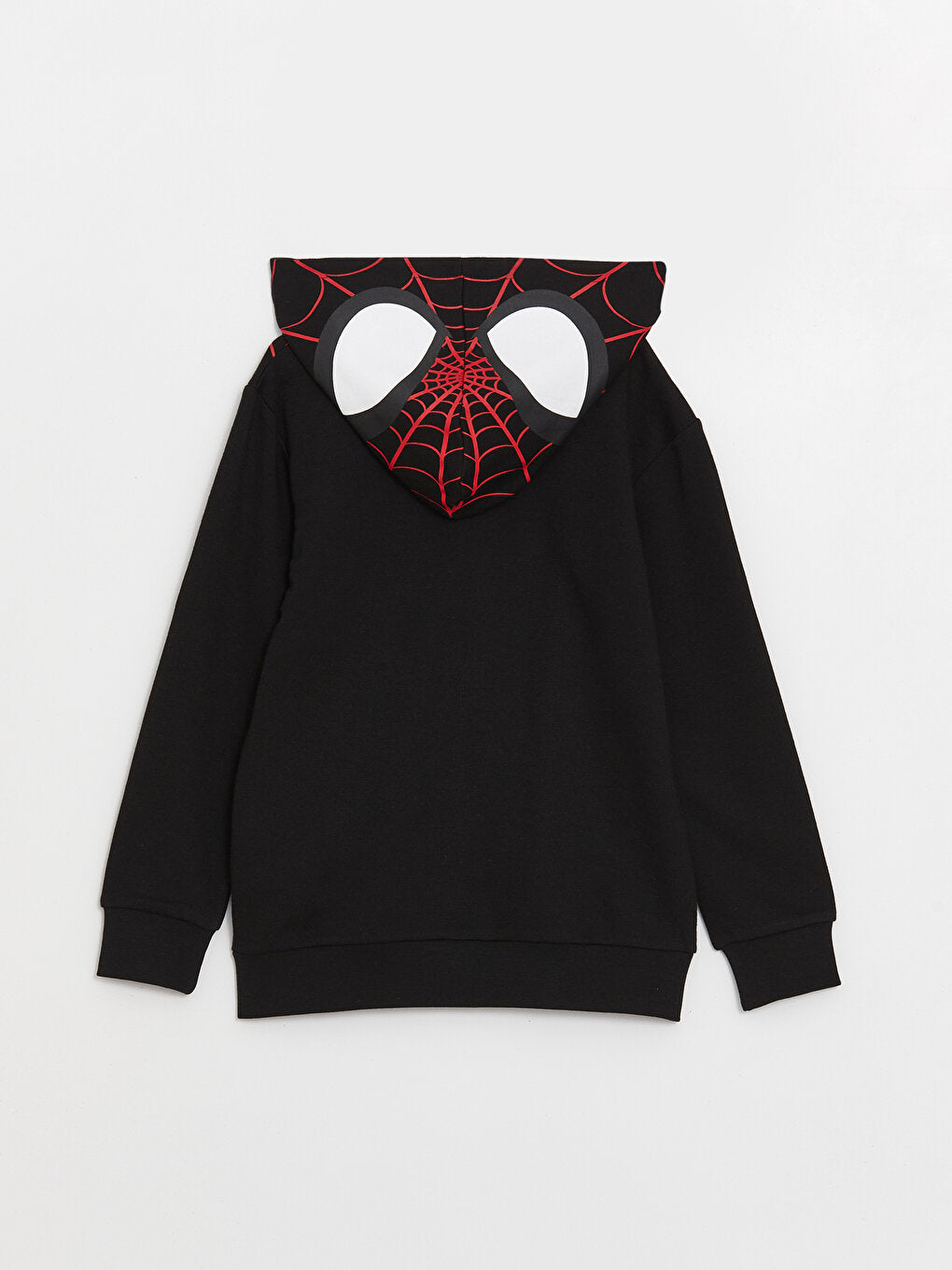 Hooded Spiderman Printed Long Sleeve Boys Zipper Sweatshirt